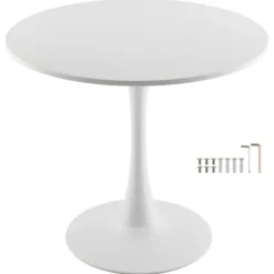 Rundt Spisebord - DUOKU - 80 x 80 cm - MDF Træ - 4 Pladser - Moderne Design