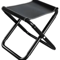 Sammenklappelig Camping Skammel - Foldbar Campingstol Med Bæretaske - Campingstol Med Stor Belastningskapacitet Til Udendørs Gåture Vandreture Fiskeri Black Medium | Fyndiq