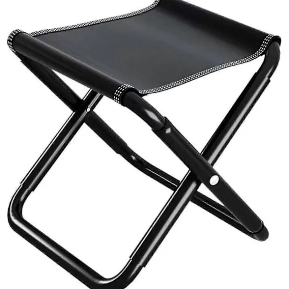 Sammenklappelig Camping Skammel - Foldbar Campingstol Med Bæretaske - Campingstol Med Stor Belastningskapacitet Til Udendørs Gåture Vandreture Fiskeri Black Medium | Fyndiq
