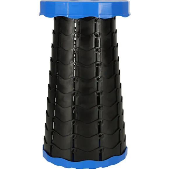 Sammenklappelig campingstol justerbar højde 45 cm blå max 200 kg Blue