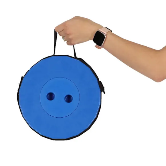 Sammenklappelig campingstol justerbar højde 45 cm blå max 200 kg Blue
