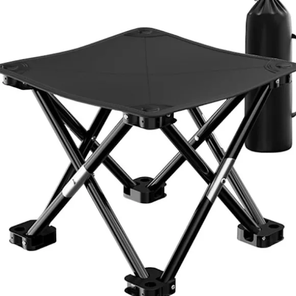 Sammenklappelig skammel, foldbar skammel, camping skammel, foldbar skammel med stabile fødder og bæretaske, foldbar skammel til picnic fiskeri