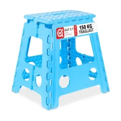 Sammenklappelig skammel XL blå