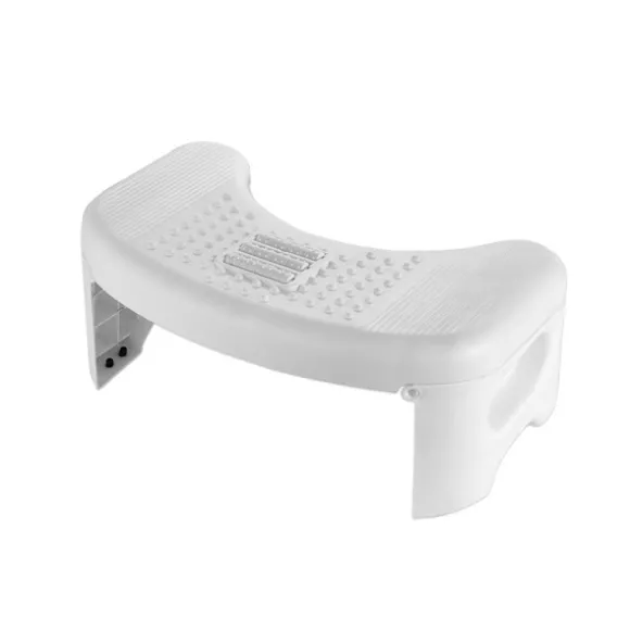 Sammenklappelig toiletstol, hukende afføringsskammer, pottestol white