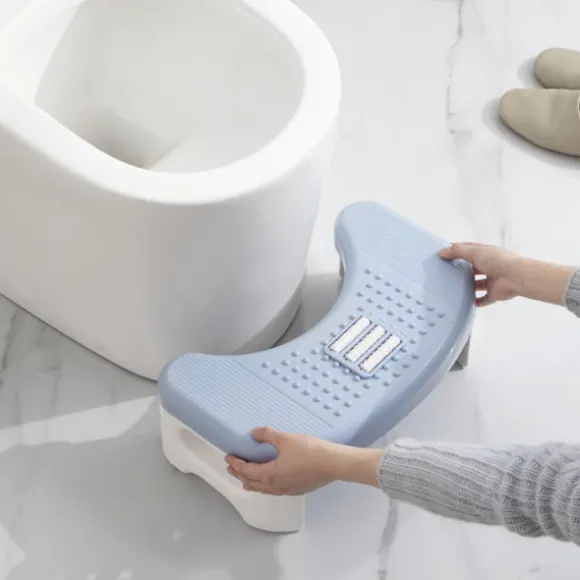 Sammenklappelig toiletstol, hukende afføringsskammer, pottestol white