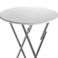 Sammenklappeligt barbord, hvid MDF, 130x60cm
