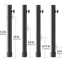 Sammenklappeligt bordbenforhøjer, hurtig installation til bordhøjde (19,8 cm)