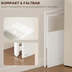 Sammenklappeligt computerbord med skærmstativ, 100 x 48 cm