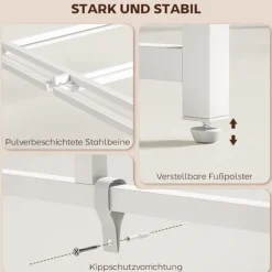 Sammenklappeligt computerbord med skærmstativ, 100 x 48 cm