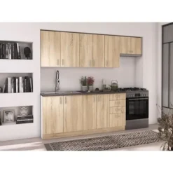 SARA Høj enhed - 2 døre - Sonoma eg indretning - L80 x D31 x H71,5 cm Mast