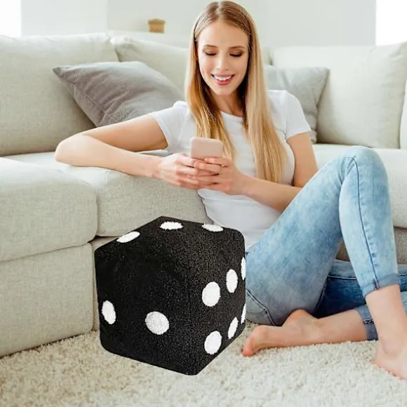 Sød terning dukke legetøj gave Valentinsdag gave jule sofa stol Kawaii legetøj blød fødselsdag børn og voksne Black