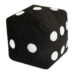 Sød terning dukke legetøj gave Valentinsdag gave jule sofa stol Kawaii legetøj blød fødselsdag børn og voksne Black