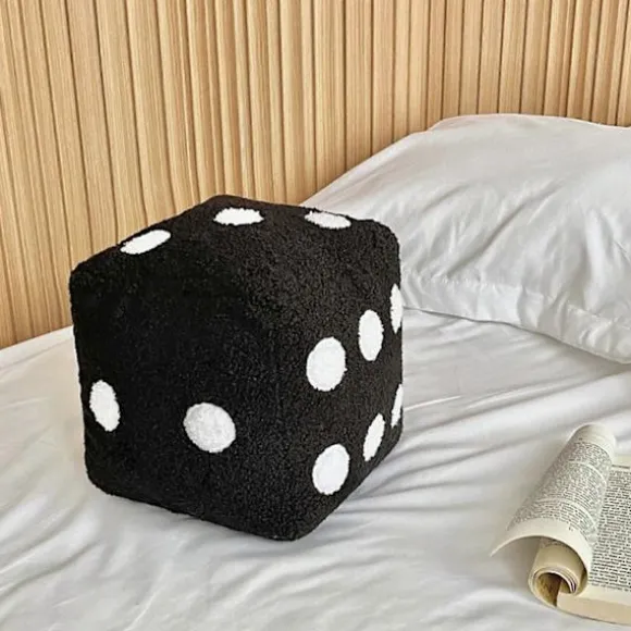 Sød terning dukke legetøj gave Valentinsdag gave jule sofa stol Kawaii legetøj blød fødselsdag børn og voksne Black