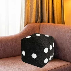Sød terning dukke legetøj gave Valentinsdag gave jule sofa stol Kawaii legetøj blød fødselsdag børn og voksne Black