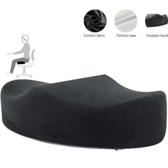 Sædehynde Memory Foam Ergonomisk Stolhynde Komfortabel Støttepude til Hjemmekontor -Yx Black
