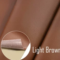 Selvklæbende læder fix reparationsindretning patch til sofa brun 2 stk 20x30 cm ark brun