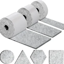 Selvklæbende møbelglidere, møbelstolglidere 3 ruller (100 * 10 cm + 100 * 5 cm + 100 * 2 cm), stolpude 4 mm tyk filtglider