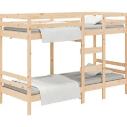 Seng i højden - Eksklusivt hus - 75x190 cm (uden madras) - Massivt fyrretræ - Sikkerhedsgelænder