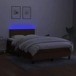 Seng komplet - Maison Exclusive - Polstret bund 120x190 cm - Madras 20 cm med pocketfjedre - Justerbar hovedgærde med LED