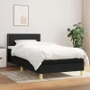 Seng med madras - Eksklusivt hus - 100x200 cm - Justerbar hovedgærde - Sort - 2 pladser