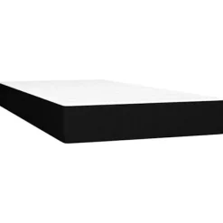 Seng med madras - Eksklusivt hus - 100x200 cm - Justerbar hovedgærde - Sort - 2 pladser