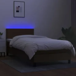Seng med polstret top - Maison Exclusive - 90x190 cm - Madras med pocketfjedre - Farvet LED-bånd