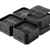 Sengben Løfter Møbel Løfter Seng Løfter Fod Løfter, Øg Højden med 4CM eller 8CM (4 Pak, Sort)