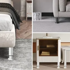 Sengeben, sengebundsfødder, justerbare metalsengeben til sengebund, garderobe, sofa 18-33 cm - sæt med 4