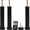 Sengeben, Universelle lamelbundsfødder Højde: 35 cm (+2 cm) Justerbar, 15-35 cm i 3x3 cm til rammer med M8×60 mm bolt (4 stk.)