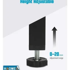 Sengeben, Universelle lamelbundsfødder Højde: 35 cm (+2 cm) Justerbar, 15-35 cm i 3x3 cm til rammer med M8×60 mm bolt (4 stk.)