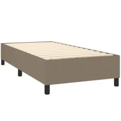 Sengebund med lameller - Eksklusivt hjem - Pocketfjedermadras - Farvet LED - 80x200cm Taupe