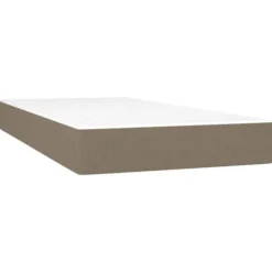 Sengebund med lameller - Eksklusivt hjem - Pocketfjedermadras - Farvet LED - 80x200cm Taupe