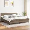 Sengebund med lameller - Eksklusiv Hus - Madras Taupe 200x200 cm - Justerbar hovedgærde - Middelhård støtte