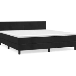 Sengebund med madras - Eksklusivt Hus - Sort - 160x200 cm - Justerbar hovedgærde