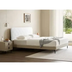 Sengegavlbetræk fortykket blødt strækbart støvtæt slipcover mælkehvid 180cm