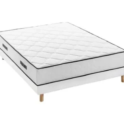 Sengemadras og boxmadras 140 x 190 cm Højde 27 cm - pocketfjedre - 7 zoner - vendbar - fremstillet i Belgien - DEKO DREAM Vit