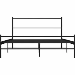 Sengestel med hovedgærde - Eksklusivt hjem - Sort - Metal - 160x200 cm (lamelseng) Svart