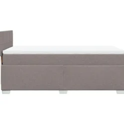 Sengestel med madras - Eksklusivt hjem - Taupe - 90x190 cm - Aftageligt betræk