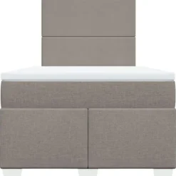Sengestel med madras - Eksklusiv Hus - Taupe - 120x200 cm - Indbyggede LED