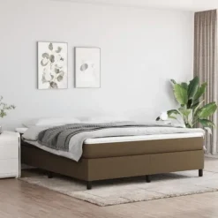 Sengestel med madras - Eksklusivt hjem - 160x200 cm - Mørkebrun - Maksimal afslapning