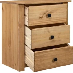 Sengetabel - Eksklusiv Hus - Massivt træ - 3 skuffer - 46x40x57 cm