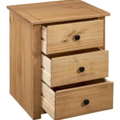 Sengetabel - Eksklusiv Hus - Massivt træ - 3 skuffer - 46x40x57 cm