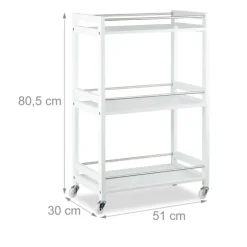 Serveringsvogn med 3 niveauer