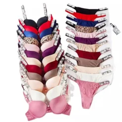 Sexet lingeri komfort damesæt push up bh Victoria's Secret lingerisæt kvindeligt undertøj Vetement Femme blonde sort Lace black 75C