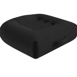 Siddepude / forhøjningssæde bil, sækkestol / stolpude 40x40 kontorstol ergonomisk ortopædisk sækkestol til spisebordsstole sort h[JUN] Black