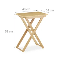 Sidebord af bambus foldbart