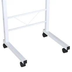 Sidebord Højdejusterbart Sofabord Mobilt Ende Skrivebord Hjul Bremser C-Bord Spånplade Stål Flerfarvet