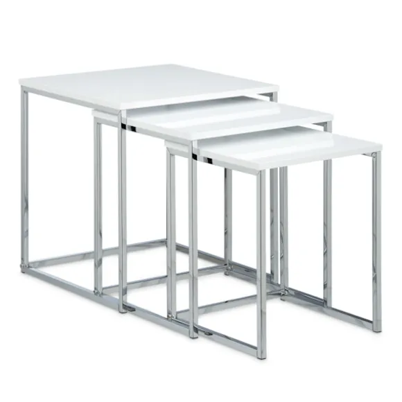 Sidebord i sæt af 3 med metalben
