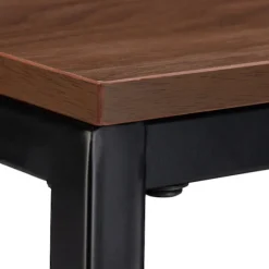 Sidebord i træ med metalbund