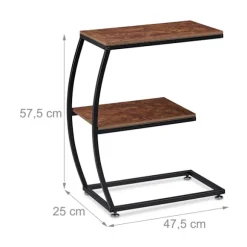 Sidebord industrielt design 2 niveauer